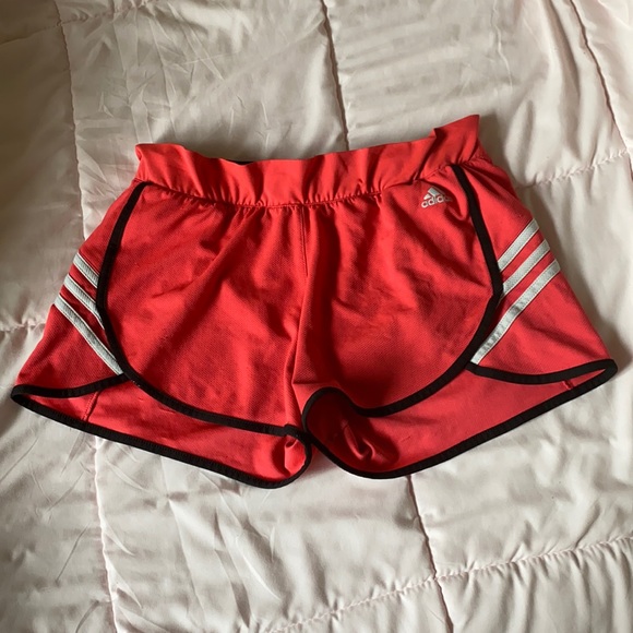 Red adidas shorts - Picture 1 of 2